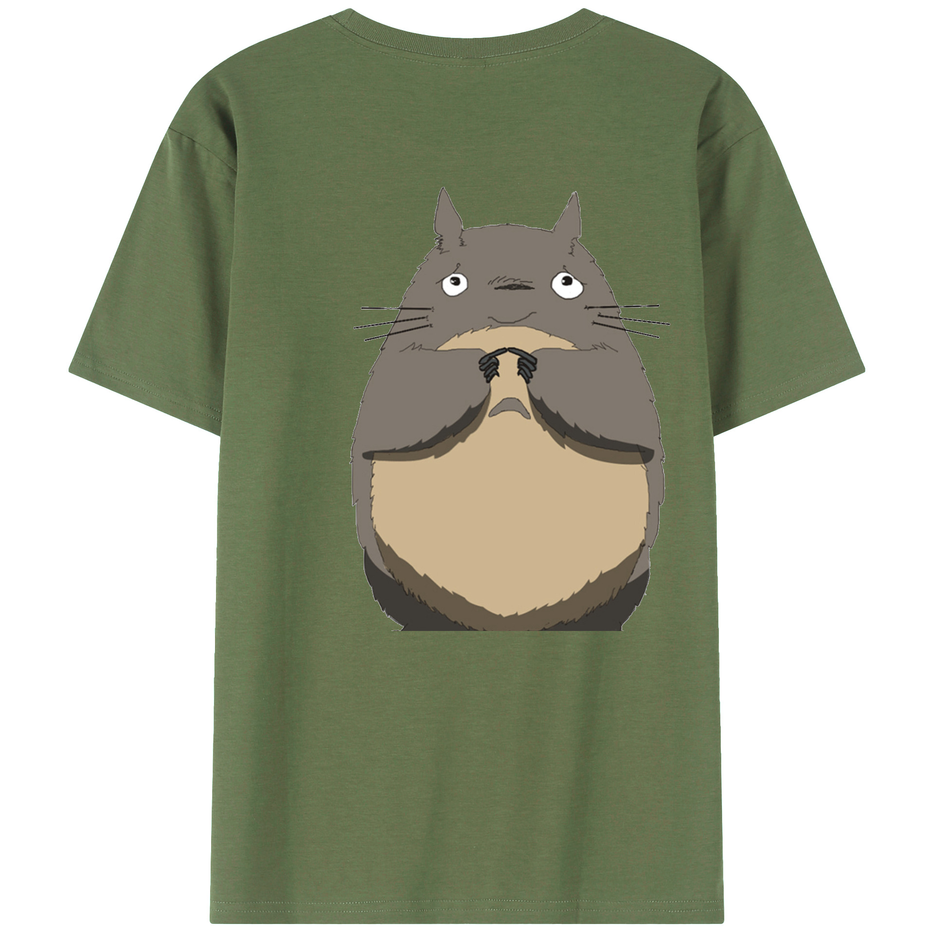 （画像用） となりのトトロ 草壁メイ 草壁サツキ My Neighbor Totoro Satsuki Kusakabe Mei Kusakabe 綿100％ メンズ半袖Tシャツ（バックプリント） 通気性